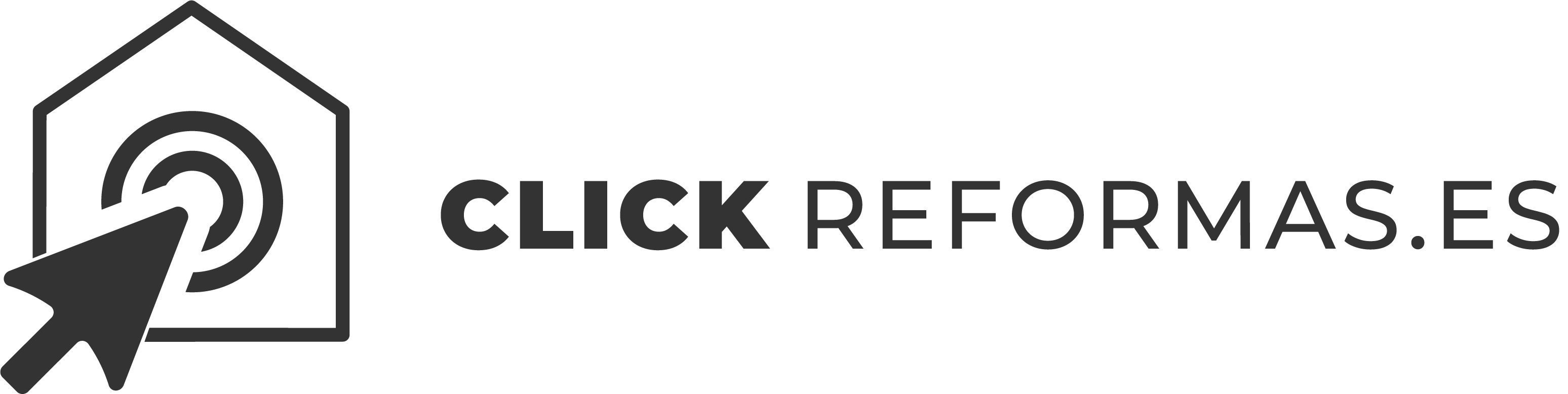 click reformas logotipo negro